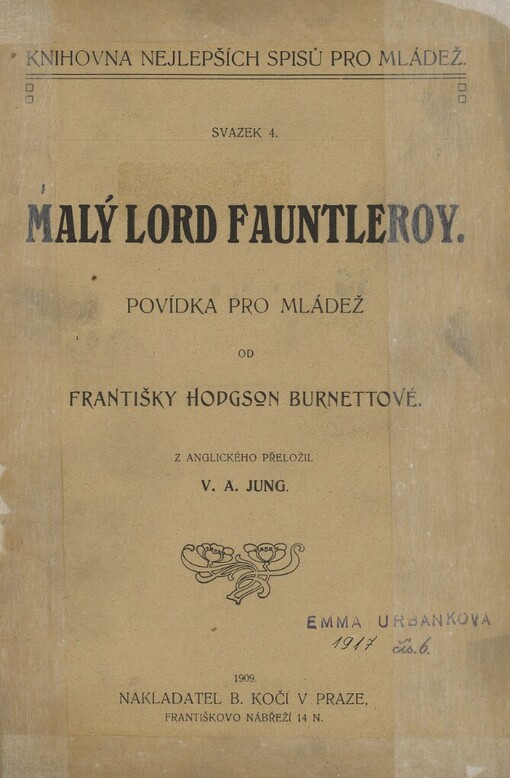 Malý lord Fauntleroy: povídka pro mládež