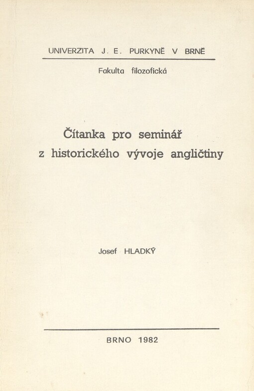 Čítanka pro seminář z historického vývoje angličtiny, 2., dopl. vyd.