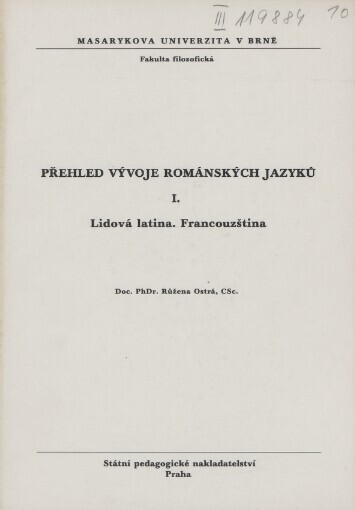 Přehled vývoje románských jazyků