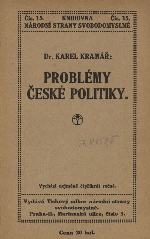 Problémy české politiky :dvě řeči