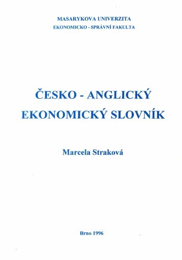 Česko-anglický ekonomický slovník