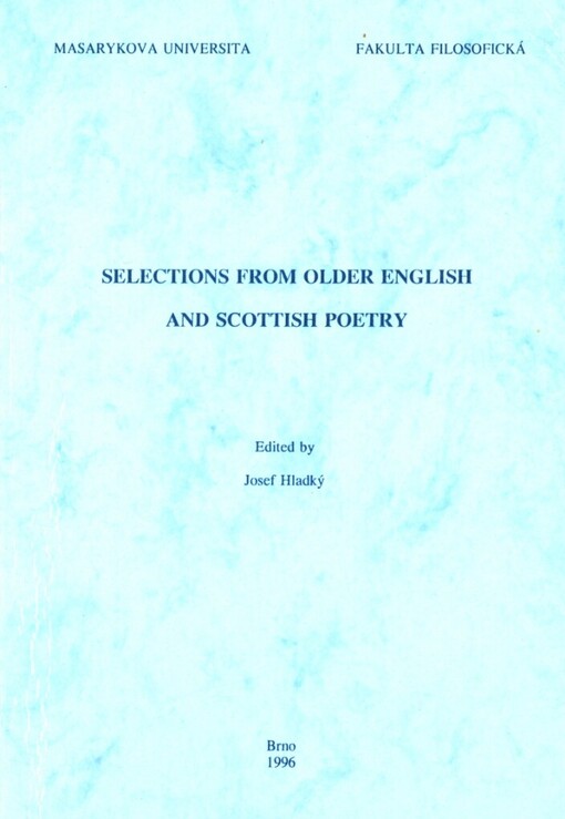 Selections from older English and Scottish poetry