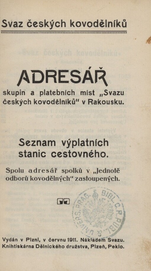 Adresář skupin a platebních míst 