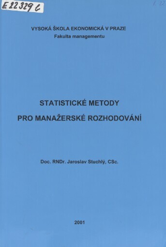 Statistické metody pro manažerské rozhodování