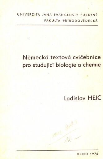 Německá textová cvičebnice pro studující biologie a chemie
