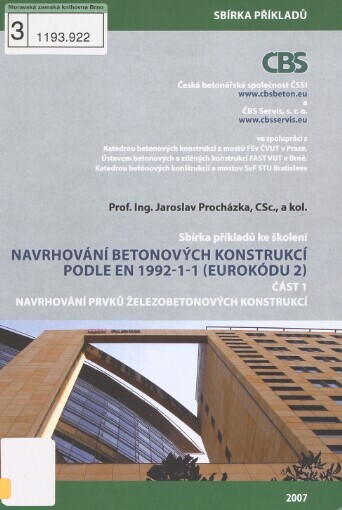 Navrhování betonových konstrukcí podle EN 1992-1-1 (Eurokódu 2): sbírka příkladů ke školení