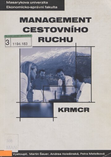 Management cestovního ruchu: distanční studijní opora