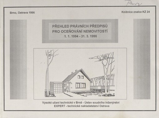 Přehled právních předpisů pro oceňování nemovitostí, 1.1.1994-31.3.1996