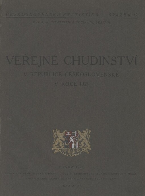 Veřejné chudinství v republice Československé v roce 1921
