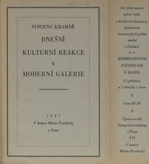 Dnešní kulturní reakce a moderní galerie