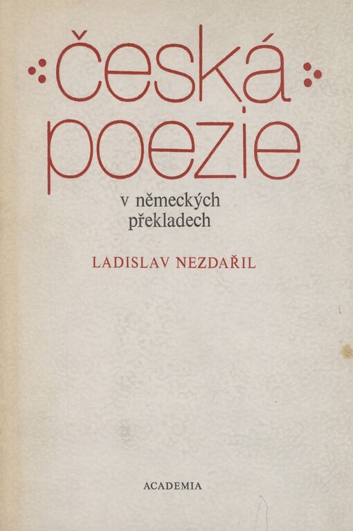 Česká poezie v německých překladech