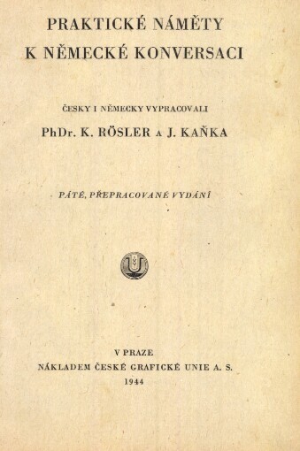 Praktické náměty k německé konversaci