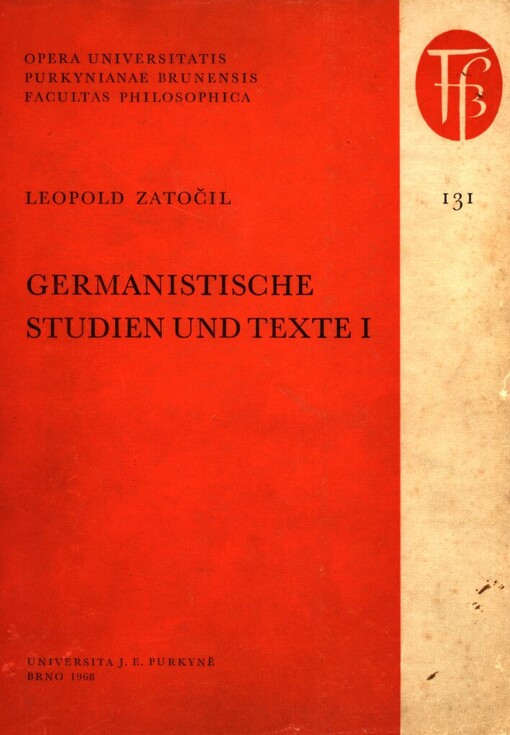 Germanistische Studien und Texte.1. [díl],Beiträge zur deutschen und niederländischen Philologie des Spätmittelalters