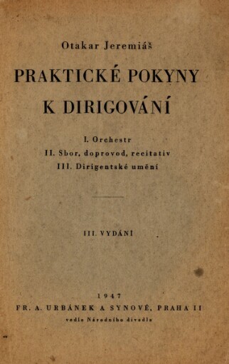 Praktické pokyny k dirigování