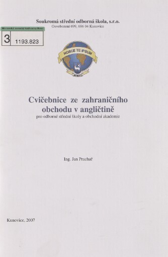 Cvičebnice ze zahraničního obchodu v angličtině: pro odborné střední školy a obchodní akademie