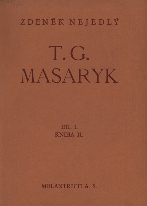 T.G. Masaryk.Knihy první část druhá