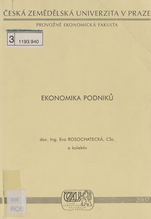 Ekonomika podniků