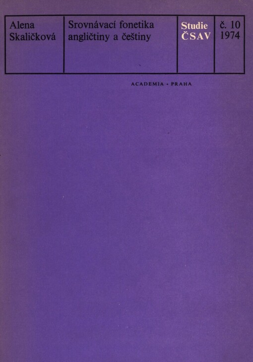 Srovnávací fonetika angličtiny a češtiny