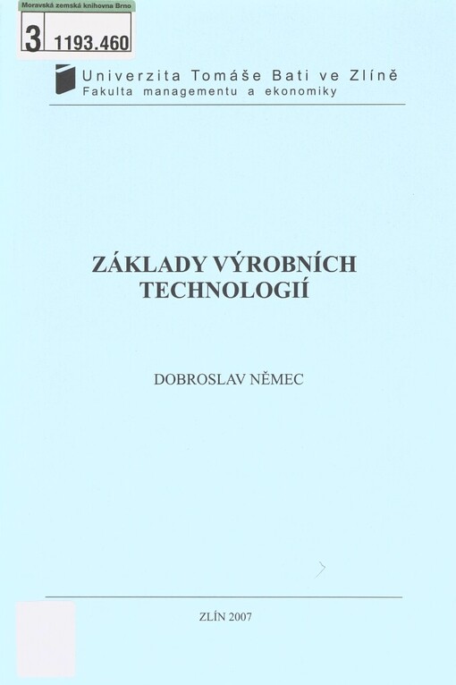 Základy výrobních technologií