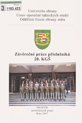 Závěrečné práce příslušníků 20. KGŠ: sborník závěrečných prací