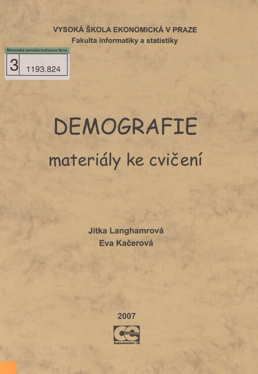 Demografie: materiály ke cvičení
