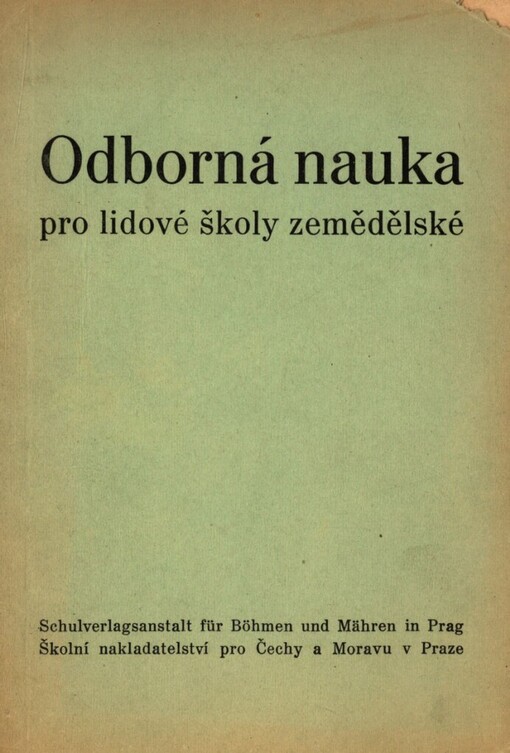 Odborná nauka pro lidové školy zemědělské