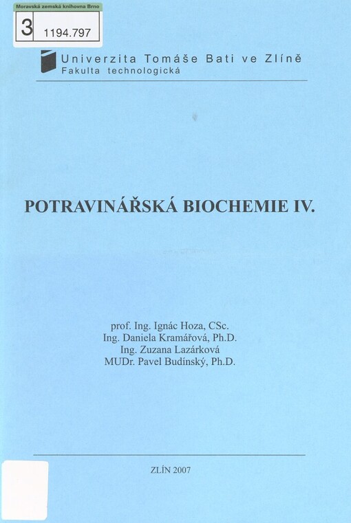 Potravinářská biochemie IV