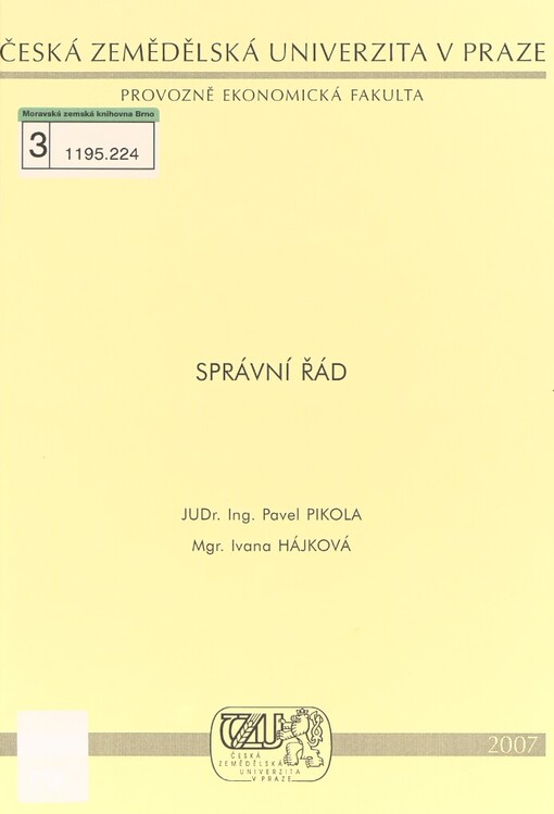 Správní řád =: Code of administrative procedure
