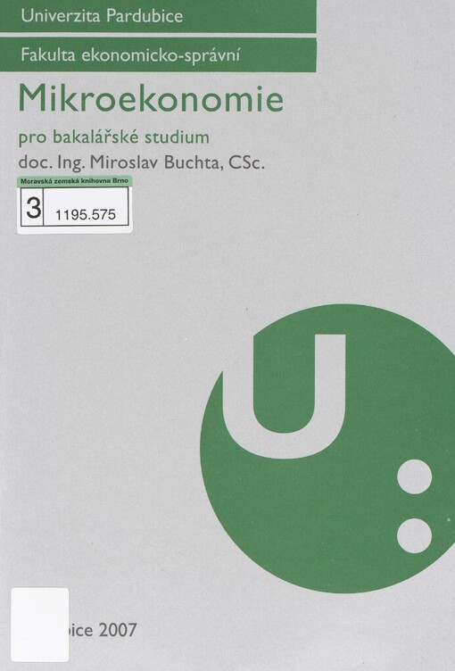 Mikroekonomie: pro bakalářské studium