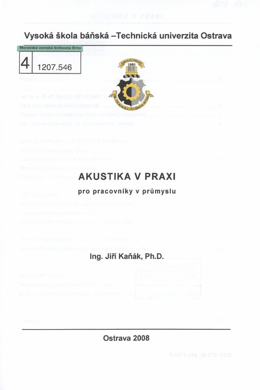Akustika v praxi: pro pracovníky v průmyslu