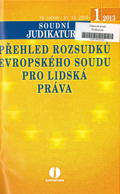 Přehled rozsudků Evropského soudu pro lidská práva