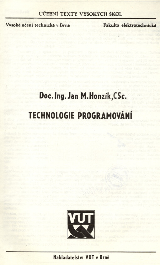 Technologie programování