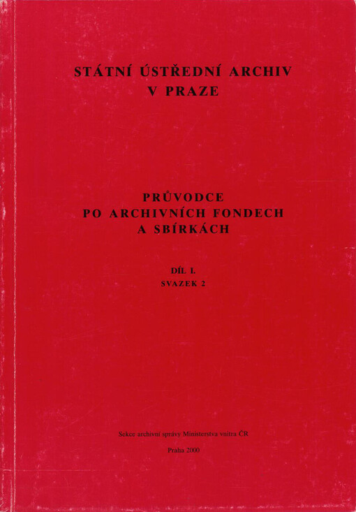 Průvodce po archivních fondech a sbírkách