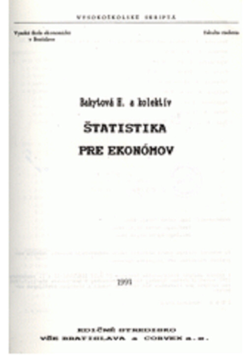 Štatistika pre ekonómov