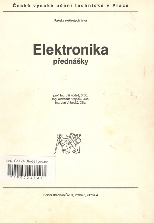 Elektronika : přednášky