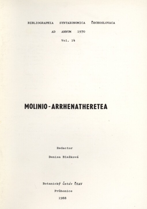 Molinio-Arrhenatheretea Tx.) 1937