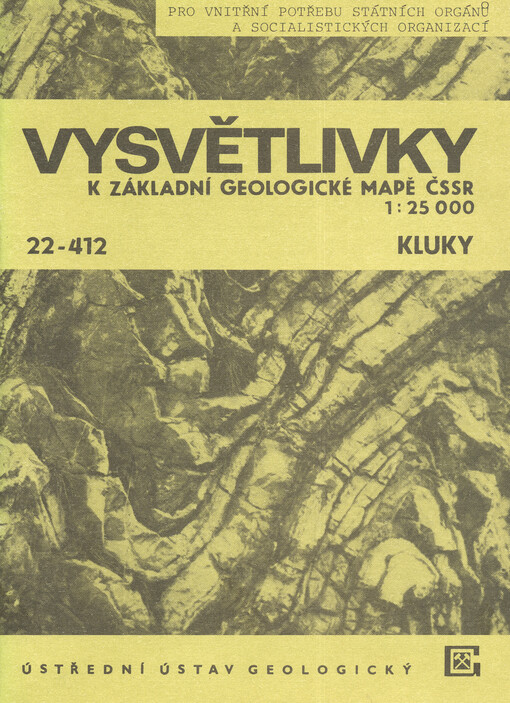 Vysvětlivky k Základní geologické mapě ČSSR 1:25 000. 22-412, Kluky