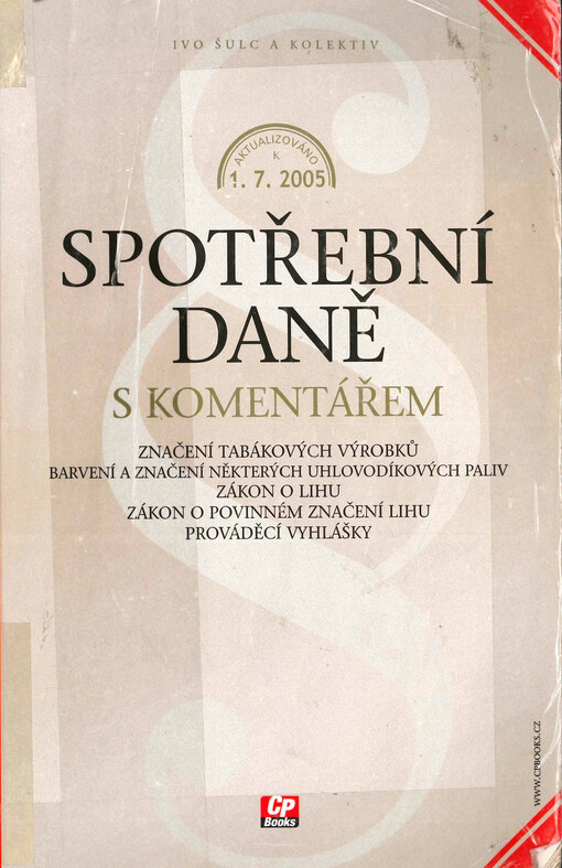 Spotřební daně s komentářem