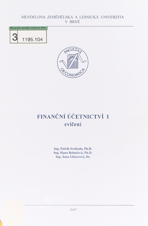 Finanční účetnictví I: cvičení