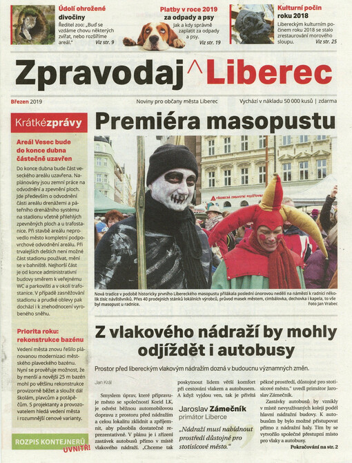 Zpravodaj Liberec : noviny pro občany města Liberec
