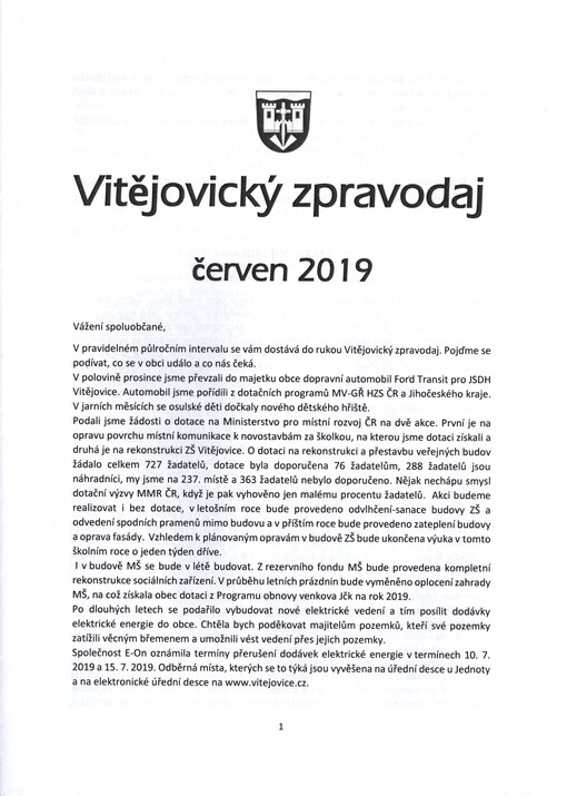 Vitějovický zpravodaj