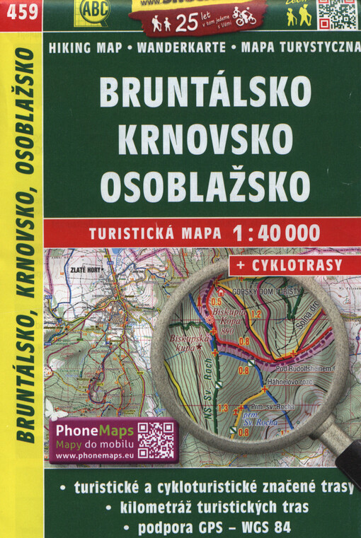 Bruntálsko, Krnovsko, Osoblažskoturistická mapa 1:40 000