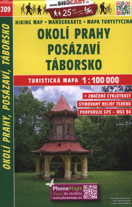 Okolí Prahy, Posázaví, Táborsko : turistická mapa 1:100 000 + značené cyklotrasy