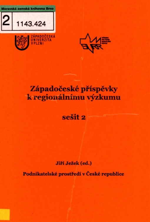 Západočeské příspěvky k regionálnímu výzkumu