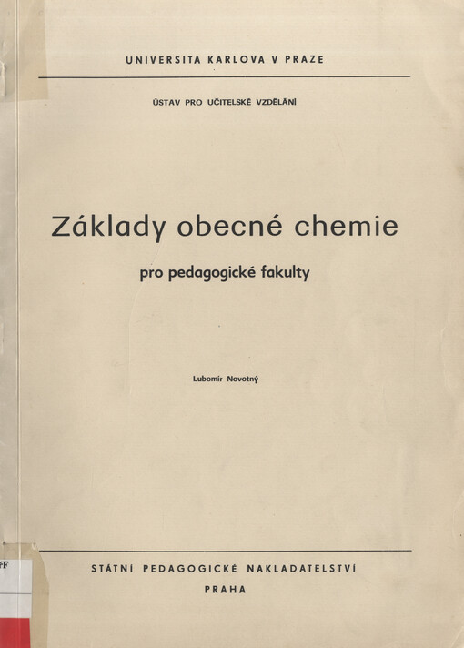 Základy obecné chemie pro pedagogické fakulty