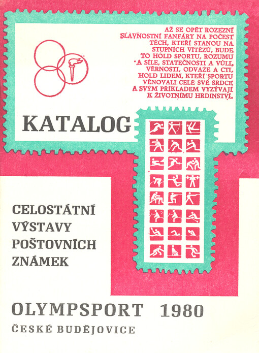 Katalog celostátní výstavy poštovních známek Olympsport, České Budějovice 1980