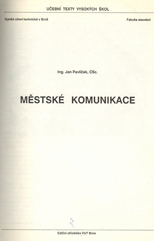 Městské komunikace