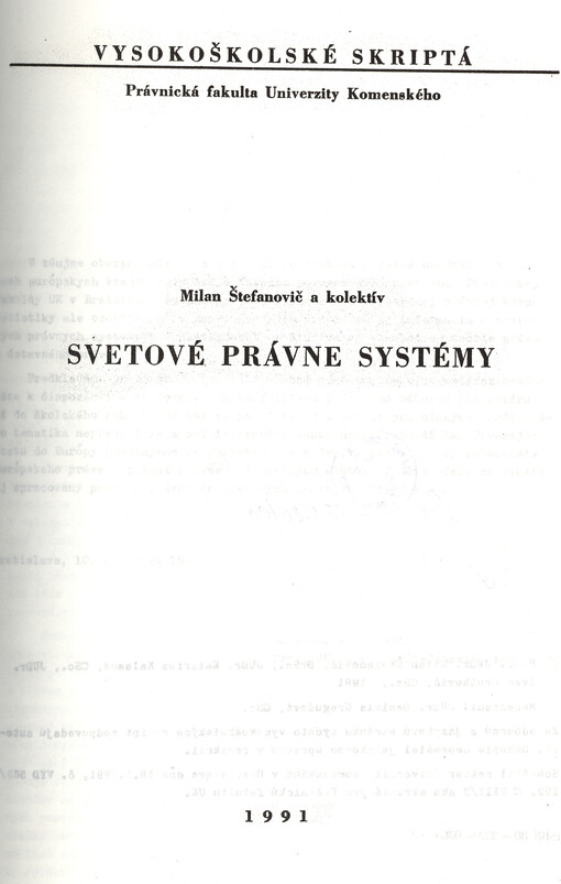 Svetové právne systémy