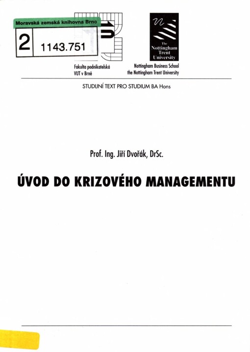 Úvod do krizového managementu