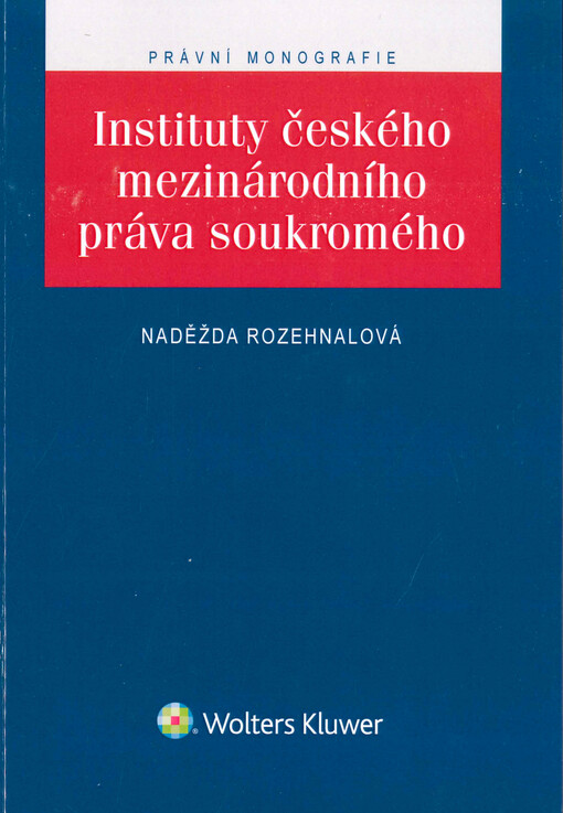 Instituty českého mezinárodního práva soukromého